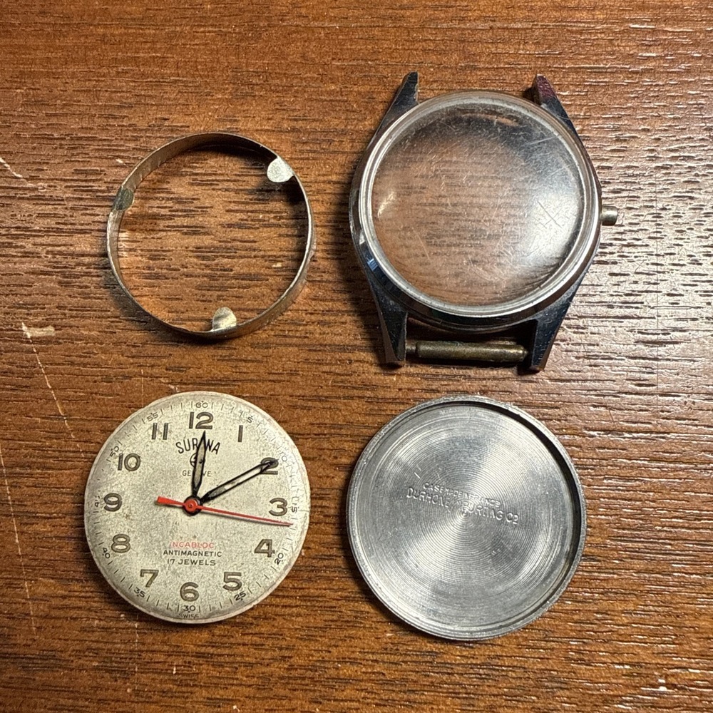 Surena Geneve 17J Watch VTG Mechanical Parts Repair Restoration As Is**